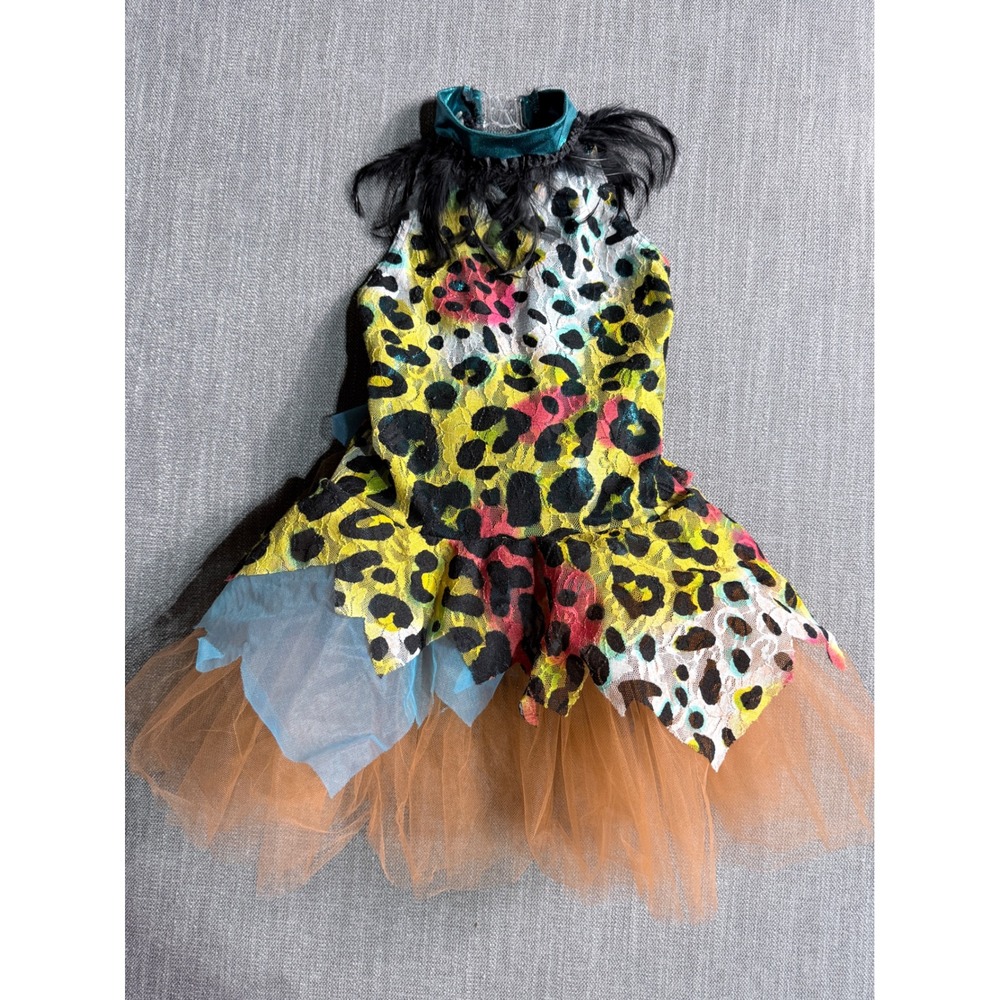 A Wish Come True Circle of Life Leopard Print Dance Costume Tutu Kids Medium